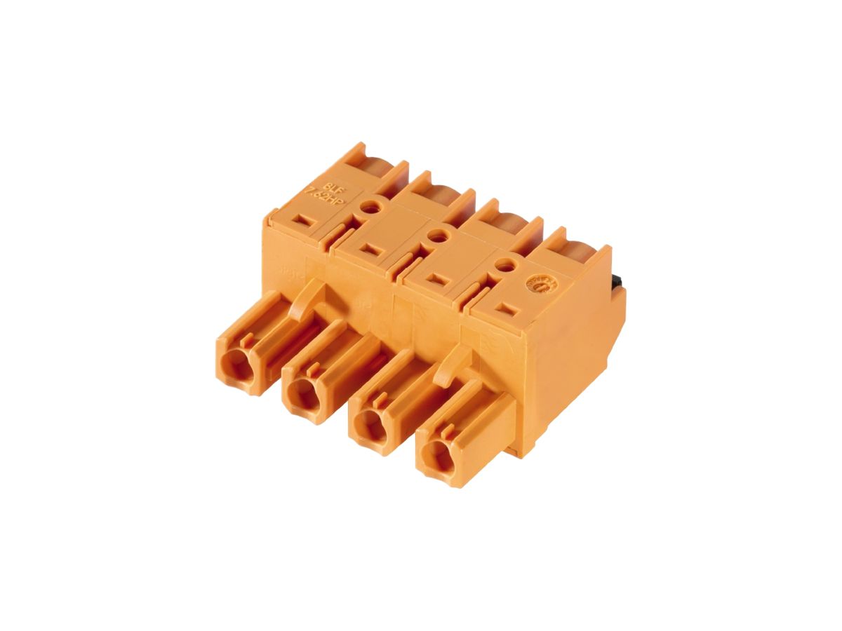 Buchsenstecker Weidmüller BLF HP geschlossen 7.62mm 2L verzinnt orange