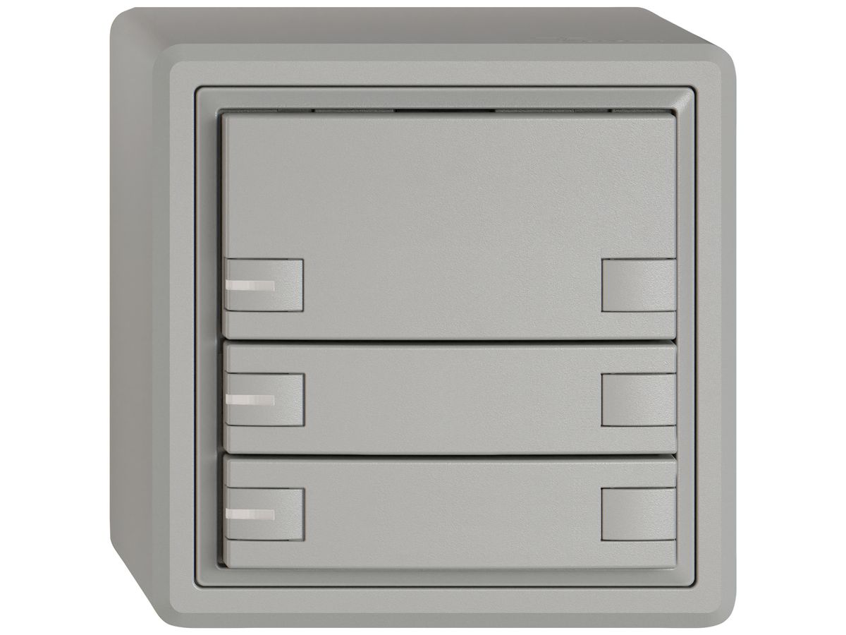 AP-KNX-Taster RGB EDIZIO.liv SNAPFIX® Temperaturfüh.RGB-LED 3×T 2-Tbed.hgu