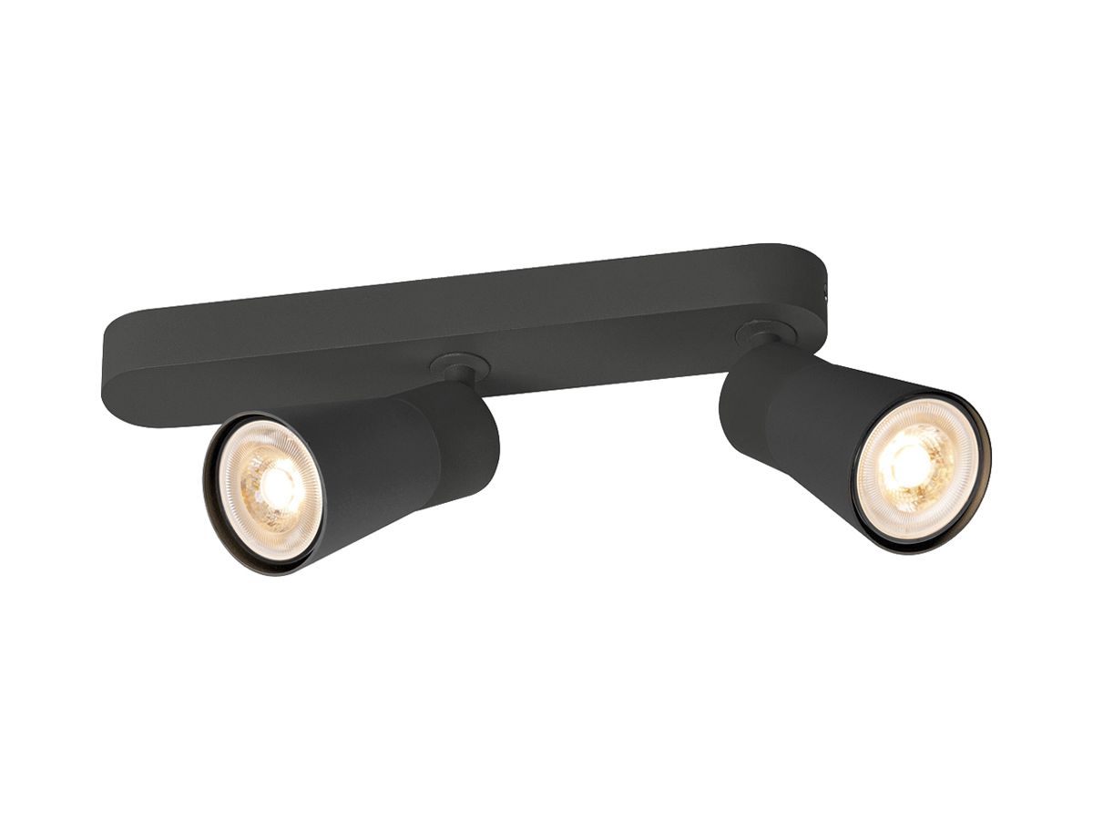 Spot SLV PURI 2.0 Cone CW GU10 2×6W DIM 258×42×138mm schwarz