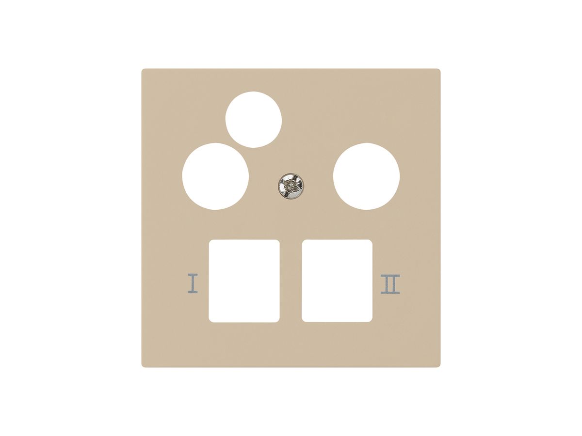 Frontplatte kallysto zu R&M HWS beige 3-Loch Daten Multimedia