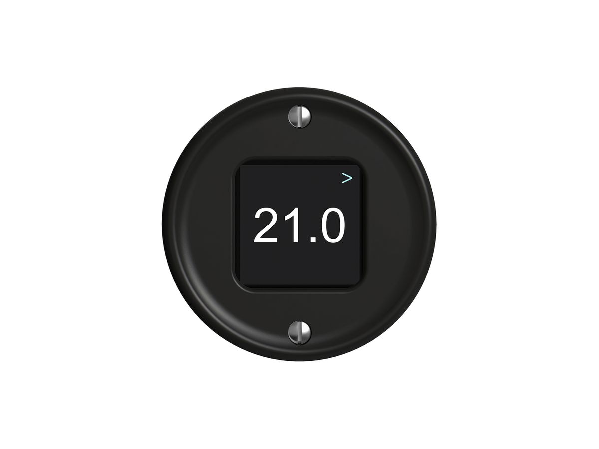Bedienaufsatz zu Raumtemperatursensor STANDARDdue Wiser SNAPFIX® schwarz