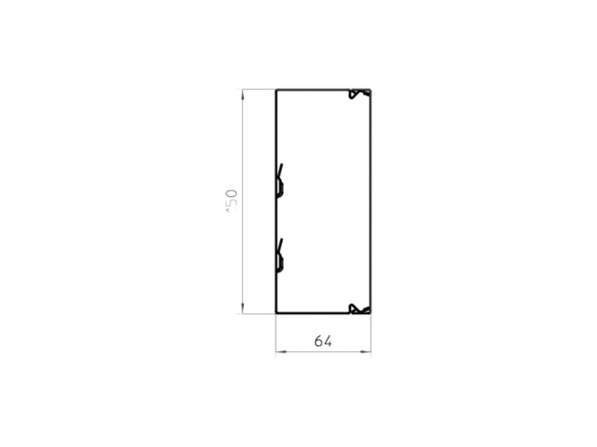 Installationskanal Bettermann LKM 60×150×2000mm verzinkt reinweiss