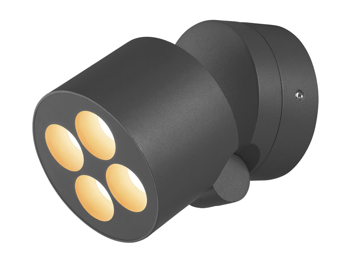 LED-Decken-/Wandleuchte SLV R-CUBE 15W 800lm 827/830 IP65 DIM Ø100mm an