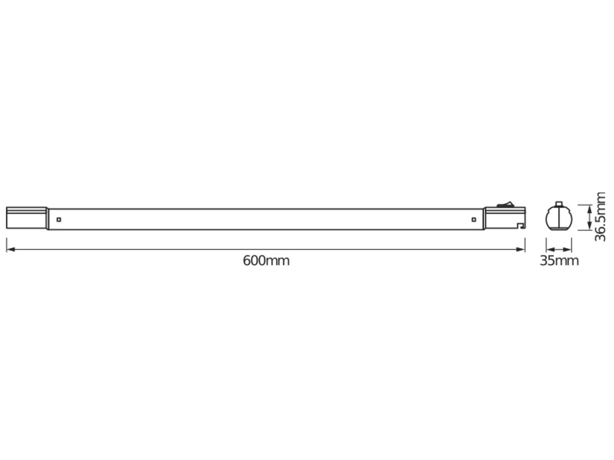 LED-Lichtleiste LDV TUBEKITLED06 8.9W 990lm 3000K 600mm weiss