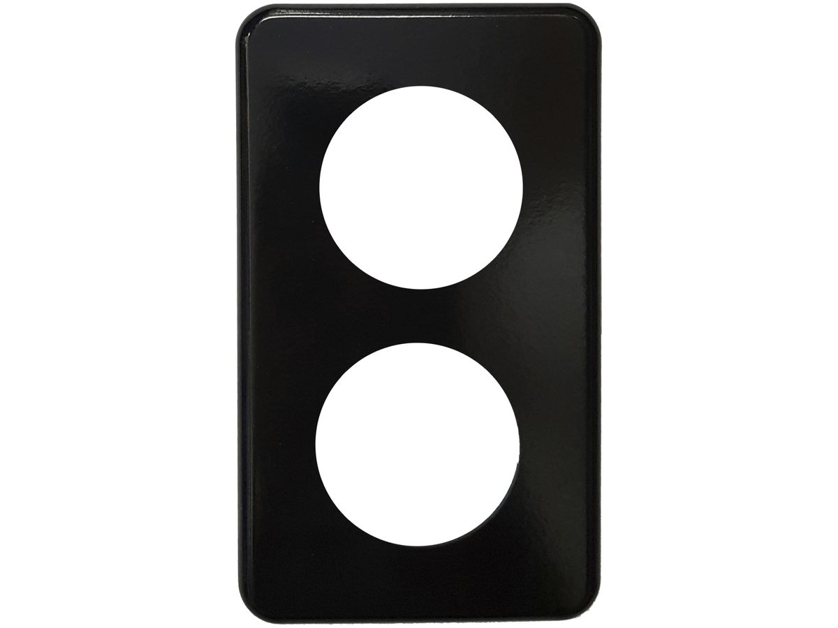 Abdeckplatte I-I 2×45mm schwarz