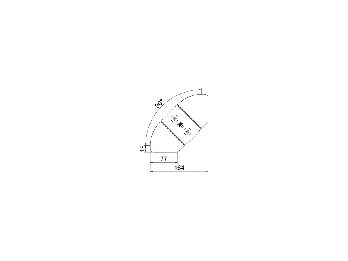 Deckel BET RBD W zu Bogen verstellbar 100mm Edelstahl A2 blank