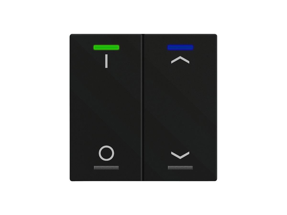 EB-Taster KNX RGBW MDT BE-TAL600216.D1 2T/4B schwarz matt "I/O"-"Jalousie"