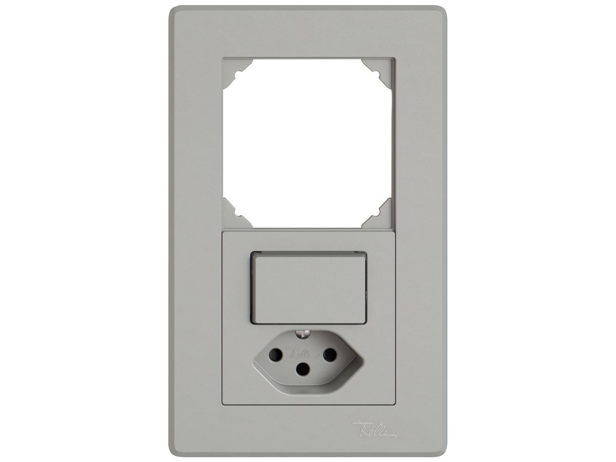 UP-Kombination EDIZIO.liv SNAPFIX® 2×1 156×96mm leer+Schema 3/1L+T13 hellgrau