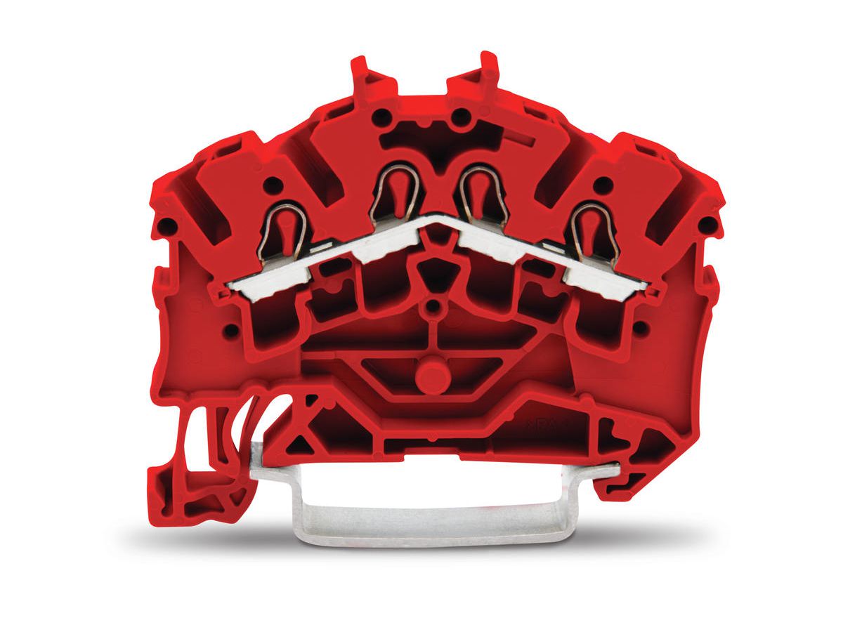 4-Leiter-Durchgangsklemme 2.5mm - rot ~