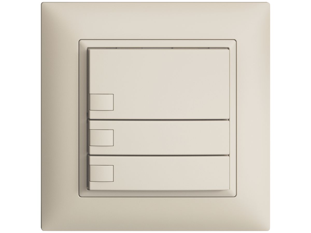 UP-Taster KNX 3-fach EDIZIOdue crema RGB ohne LED