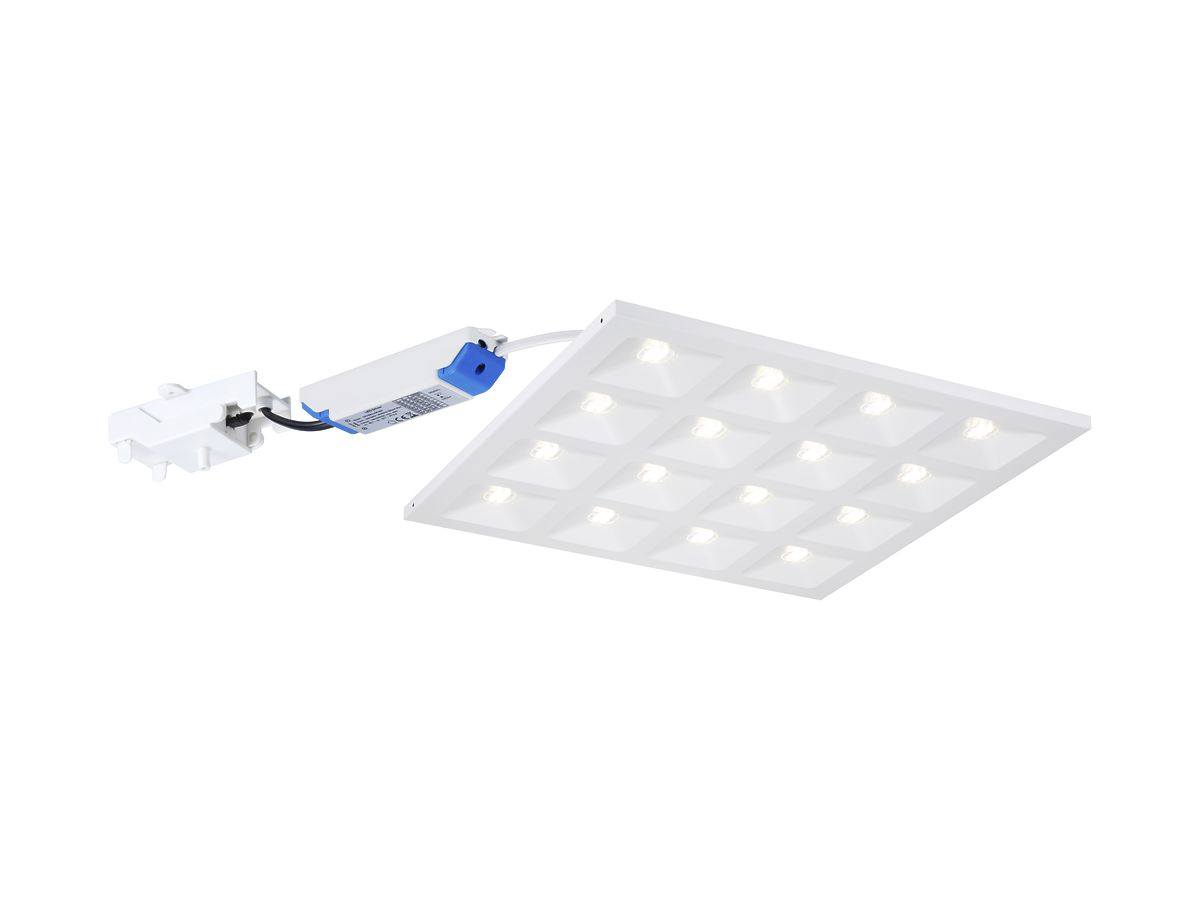 EB-LED-Deckenleuchte QUADRO UGR16 600×600 Multipower 15…34W 4650lm 840 weiss