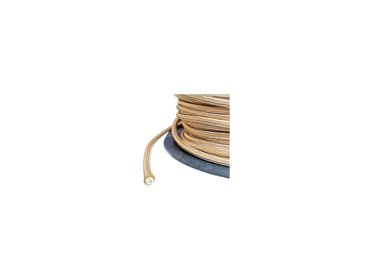 Textilkabel Elektrogros TDLR H03VV-F 3×0.75mm² LNPE gold 50m