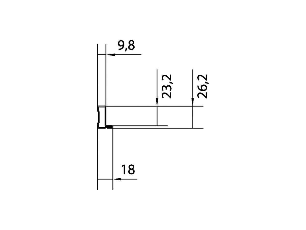Tragschiene Hager univers N 1800×1822mm für Schrankhöhe 1850mm Set à 2 Stück