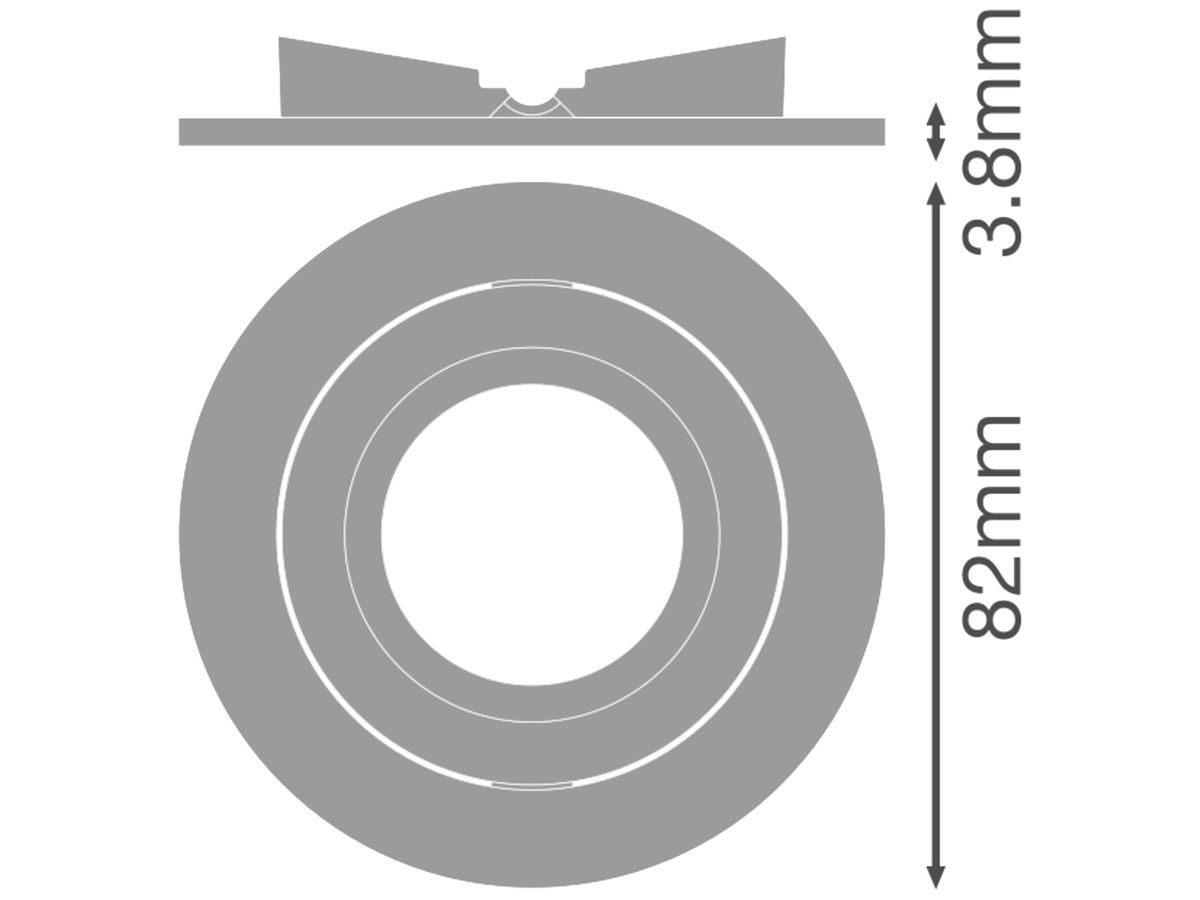 Zierring LEDVANCE SP CBO ADJ Ø82mm Aluminium schwarz