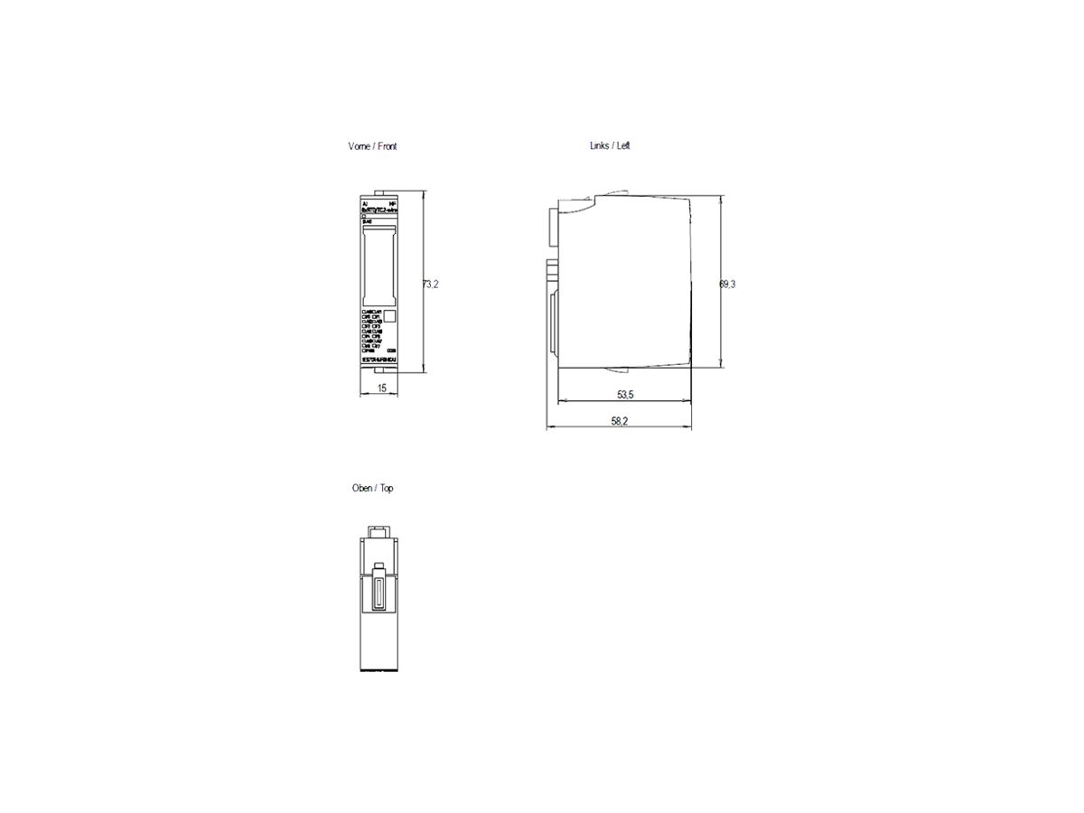 SPS-Eingabemodul Siemens SIMATIC ET200SP AI 8×RTD/TC HF A0/A1 CC00