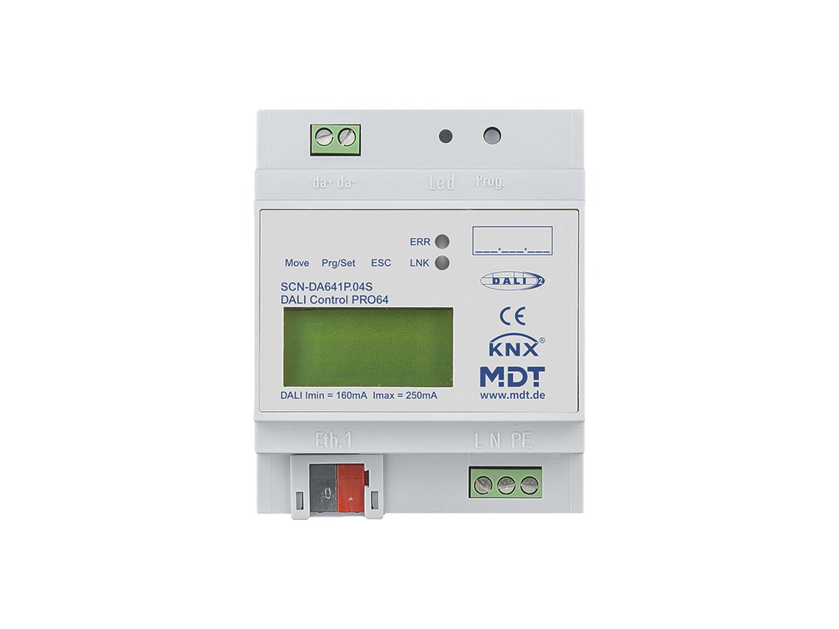 REG-Gateway KNX/DALI MDT SCN-DA641P.04S 1-Kan 64TE/Kanal 110…240VUC 4TE