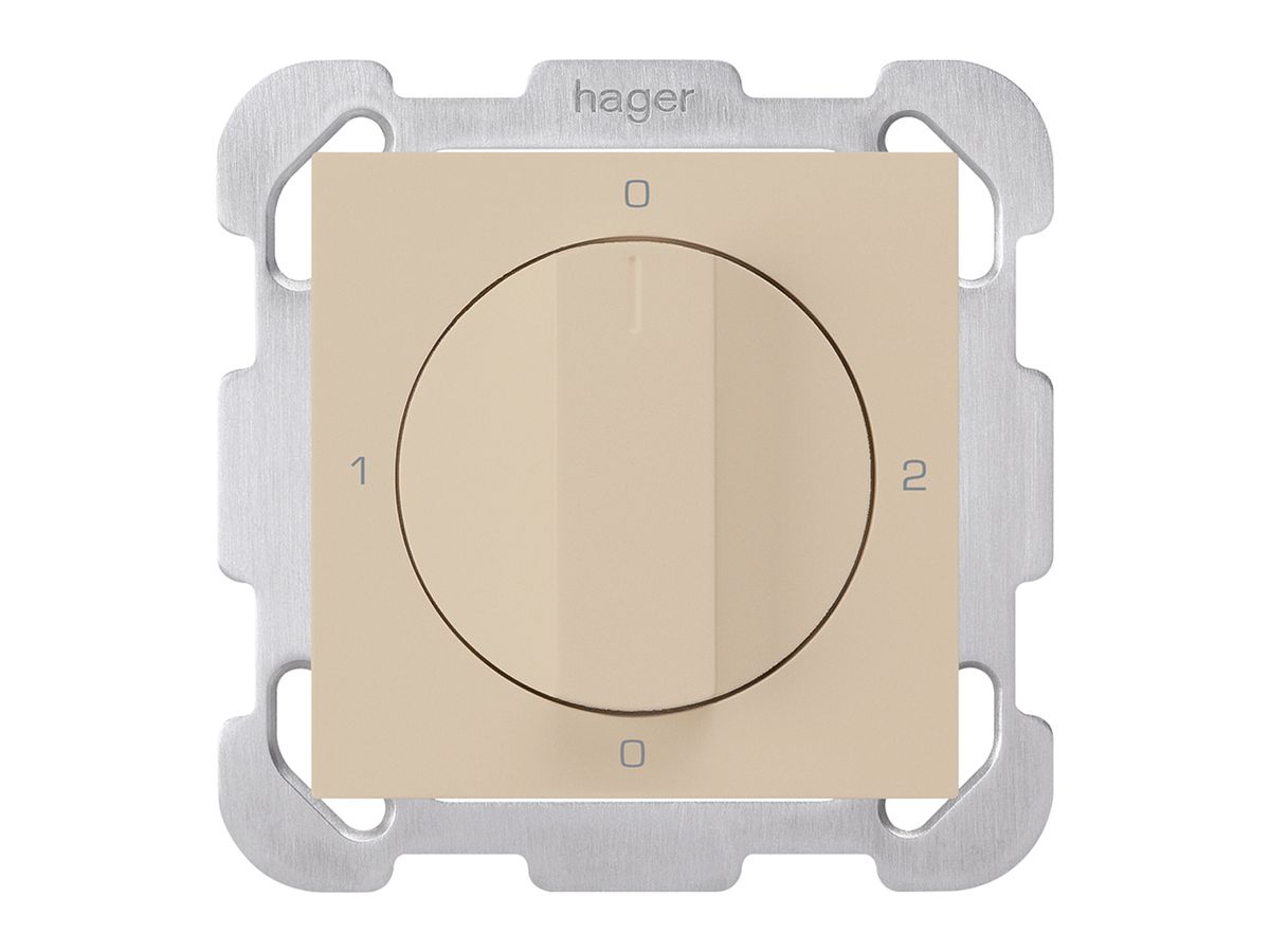 UP-Drehschalter kallysto 2/1L beige mit Drehgriff