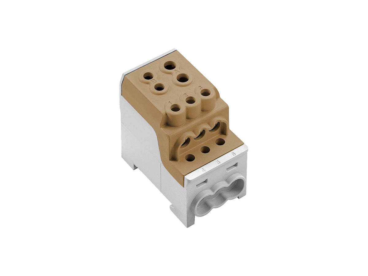 Verteilerblock WM WPD 110 1P 200A 2×Eing 6×Ausg 1.5…16mm² 6…70mm²