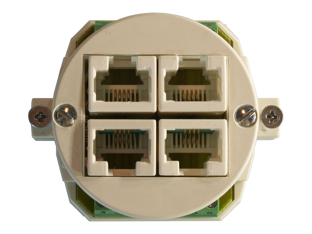 UP-Anschlussdose St.4×RJ45 weiss