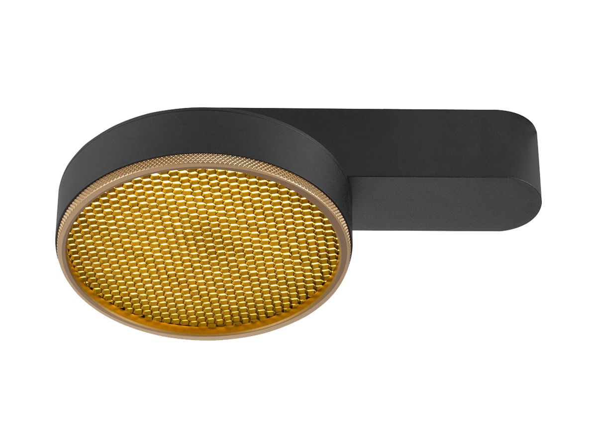 LED-Deckenleuchte SLV GRIP FLAT 15W 400lm 2700…3000K DIM Ø140×232×74mm schwarz