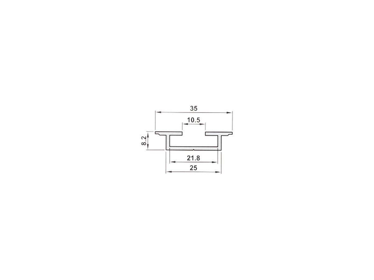 Apparateschiene Almatec 35×8mm L=3m