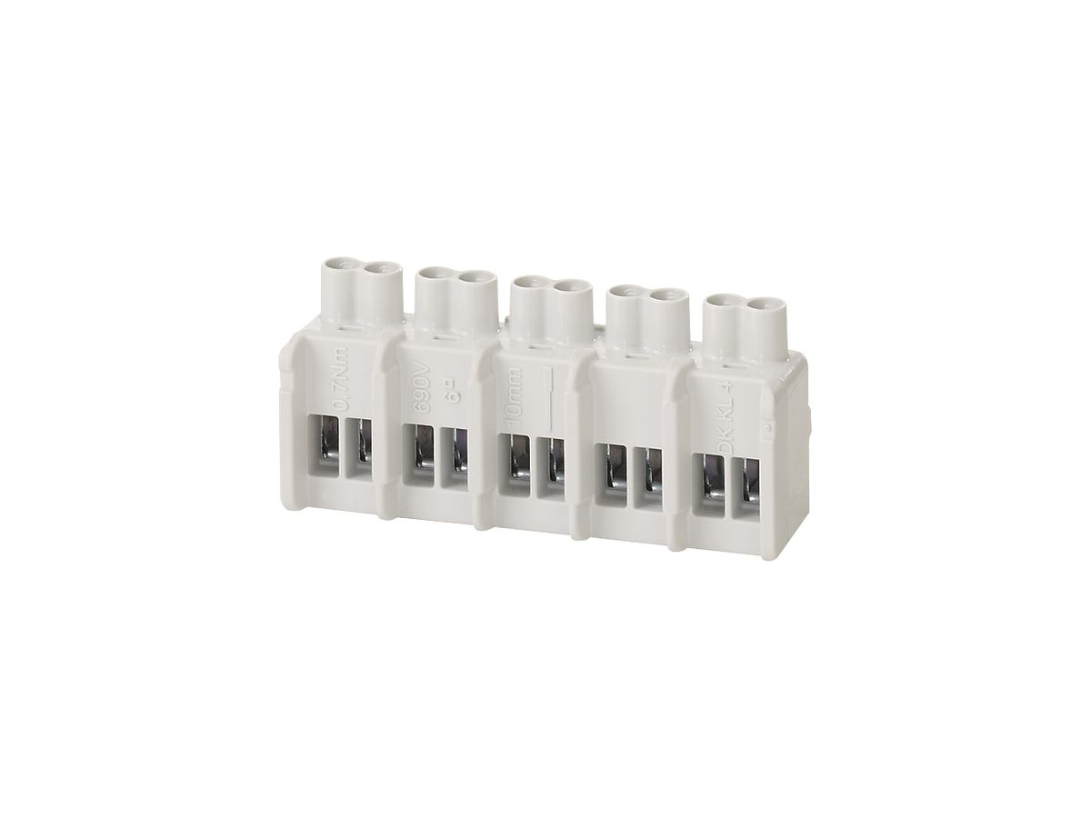 Klemmeneinsatz Hensel DK KL 04 5×6mm² 2 Leiter/Pol