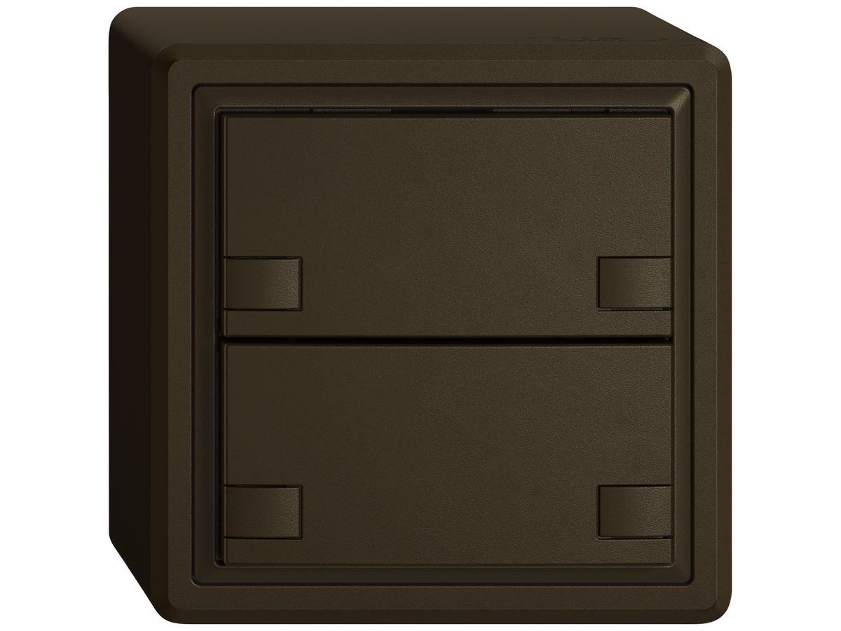 AP-KNX-Taster RGB EDIZIO.liv SNAPFIX® Temperaturfüh.o.LED 2×Taste 2-Tbed.br