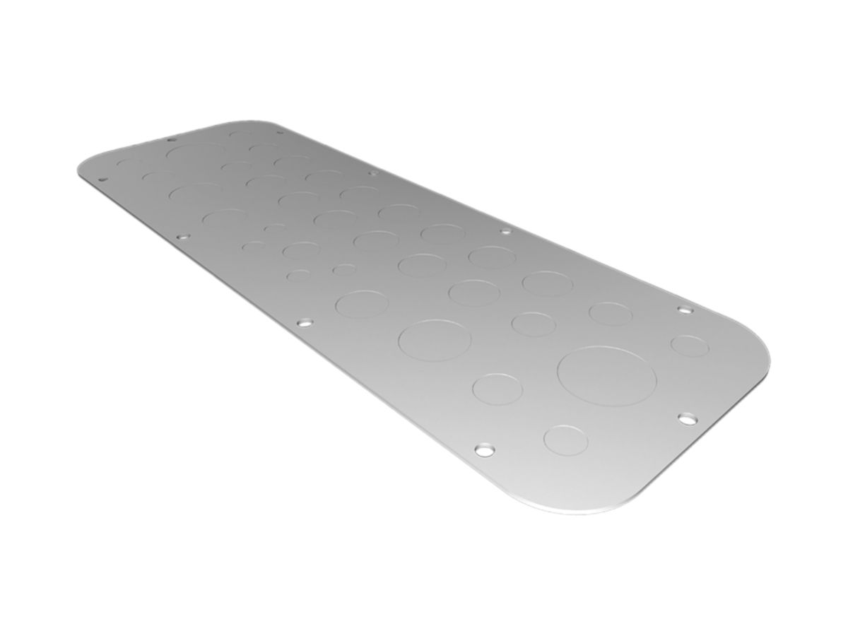 Flanschplatte Rittal AX, metrische Vorprägung, 447×149mm, Metall