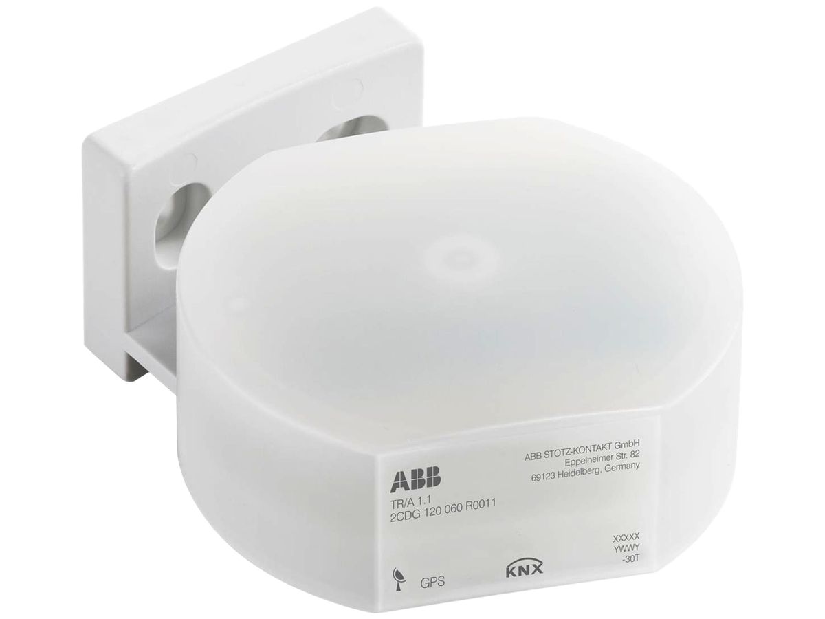 AP-Zeitempfänger ABB TR/A 1.1 KNX, GPS-Signal und Helligkeits-/Temperaturmessung