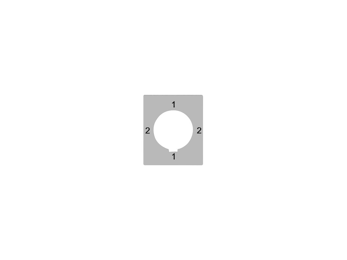 Kennscheibe FLF 1-2-1-2 FH für Schlüsselschalter