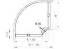 Bogen 90° Bettermann 200×60mm