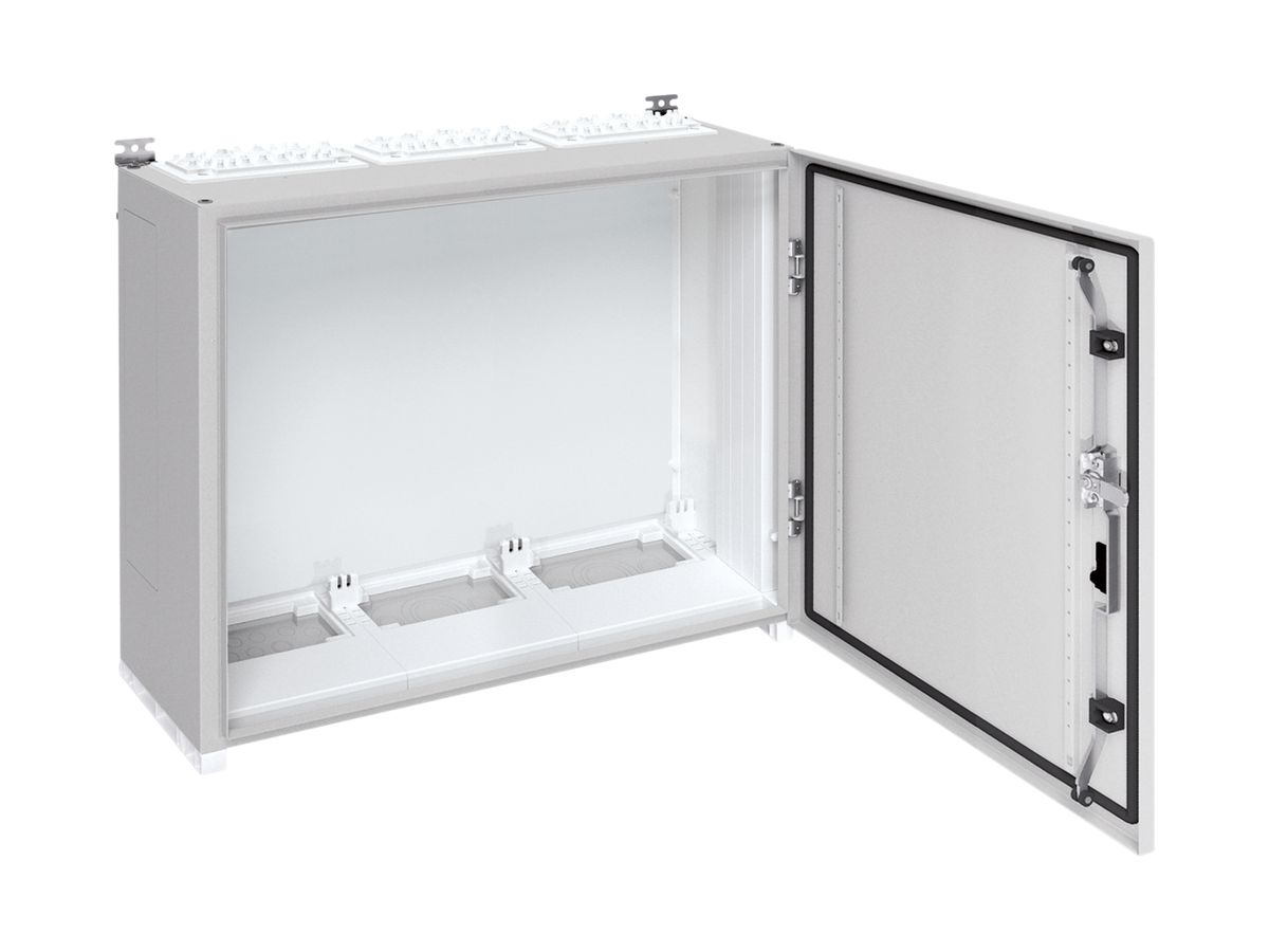 Wandschrank Hager univers mit Volltür SK II IP55 650×800×275mm RAL 7035