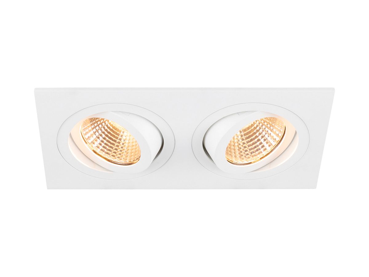 EB-LED-Spot SLV NEW TRIA 13.6W 610lm 927 38° DIM 170×90mm weiss 2×Spot