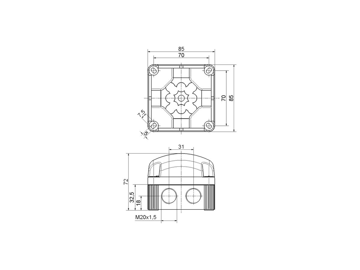 LED-Dauerleuchte BWM 24VDC rot