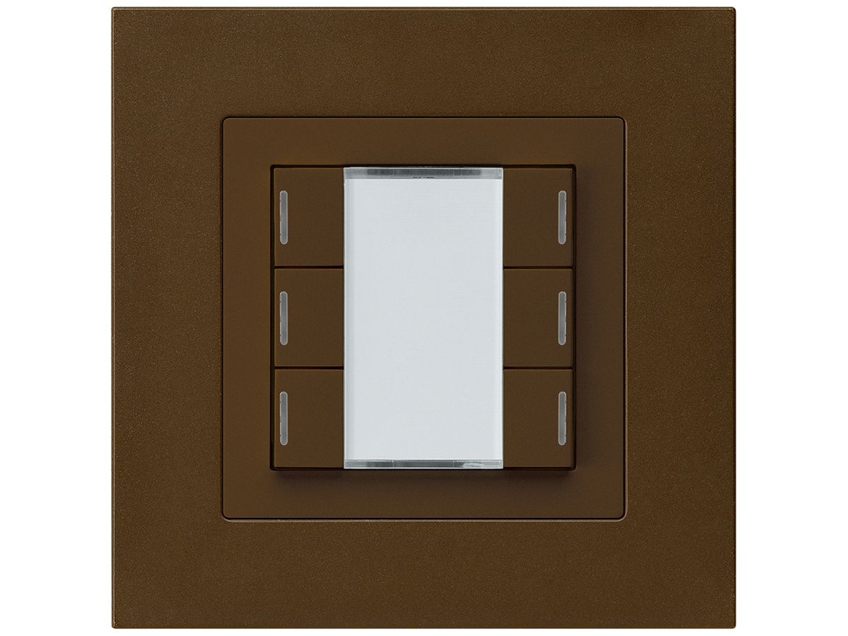 UP-Taster kallysto.pro KNX 6×RGB LED s/e-link braun