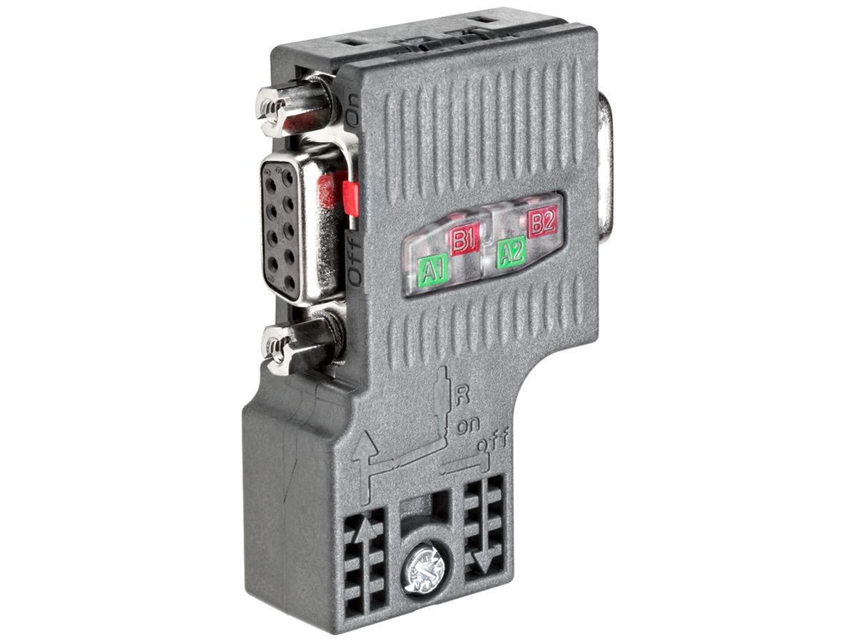 SPS-Busanschlussstecker Siemens SIMATIC DP PROFIBUS+PG FC 90°