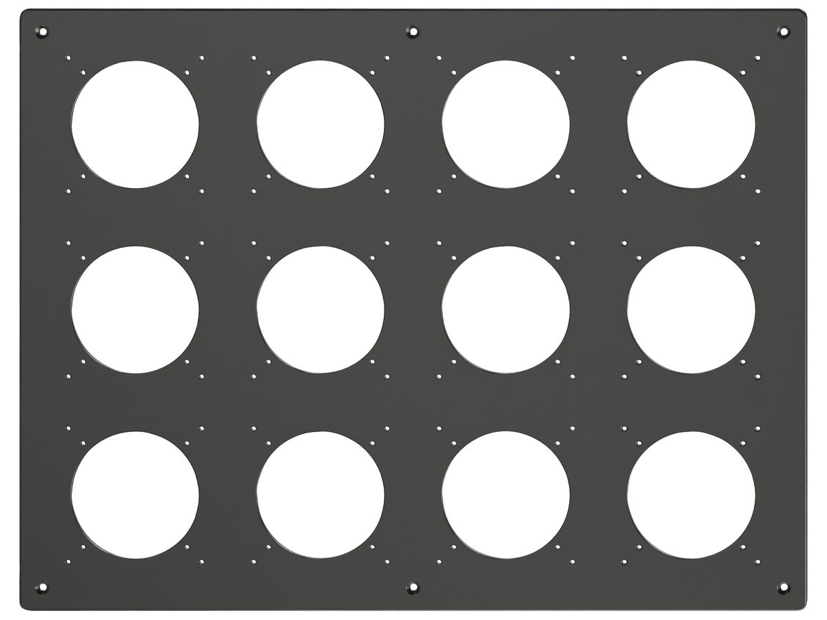 NUP-Kopfzeile Feller NEVO, 3×4, für N.CO-Apparate, schwarz