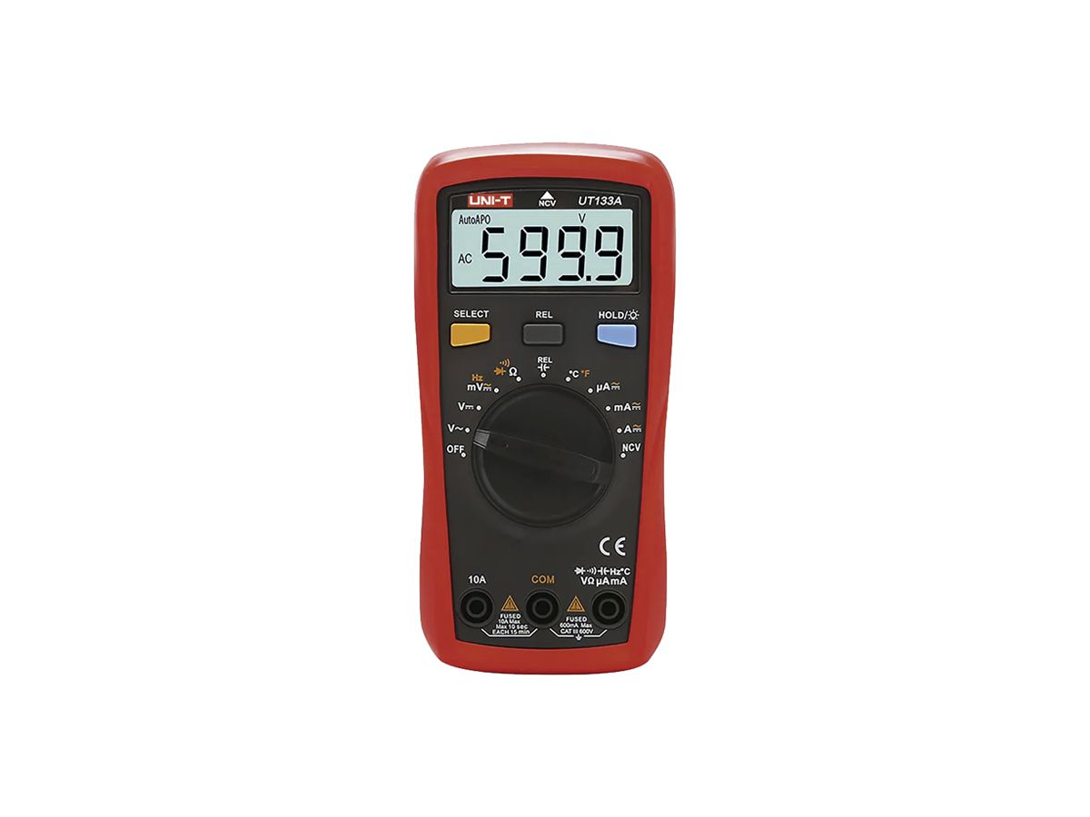 Multimeter UNI-TREND UT133A 600VUC 10A 60MOhm Temp.TC 999000µF 6000kHz