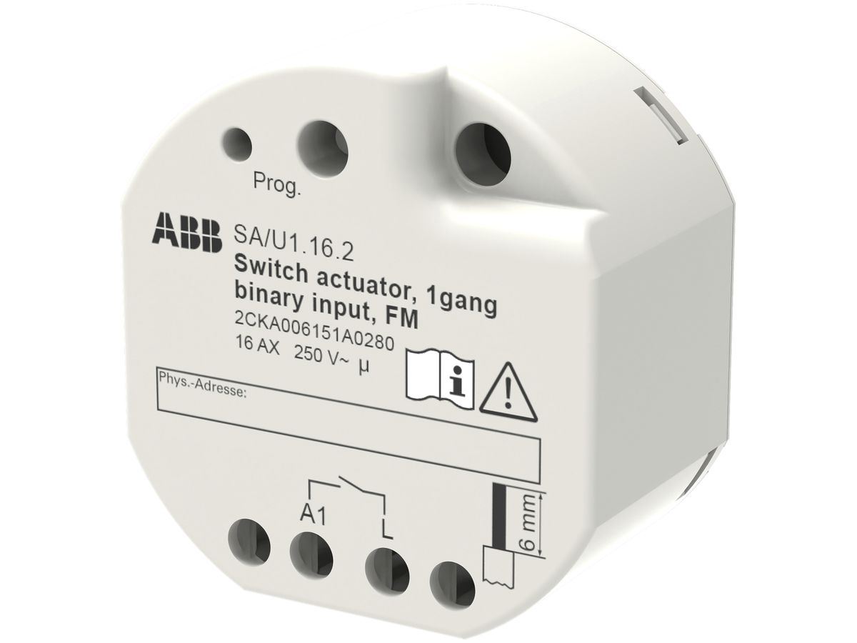 EB-KNX-Schaltaktor ABB SA/U1.16.2, 1-fach, 16AX/250VAC