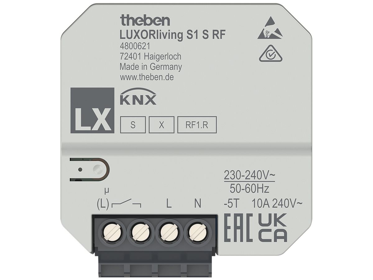 UP-Schaltaktor KNX Theben LUXORliving S1 S RF 1-Kanal