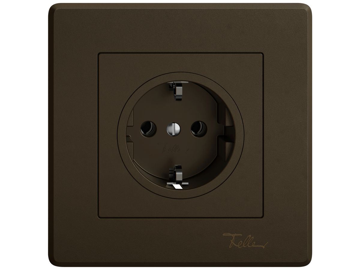 UP-Steckdose EDIZIO.liv SNAPFIX® SCHUKO 16A 230V 88×88mm umbra
