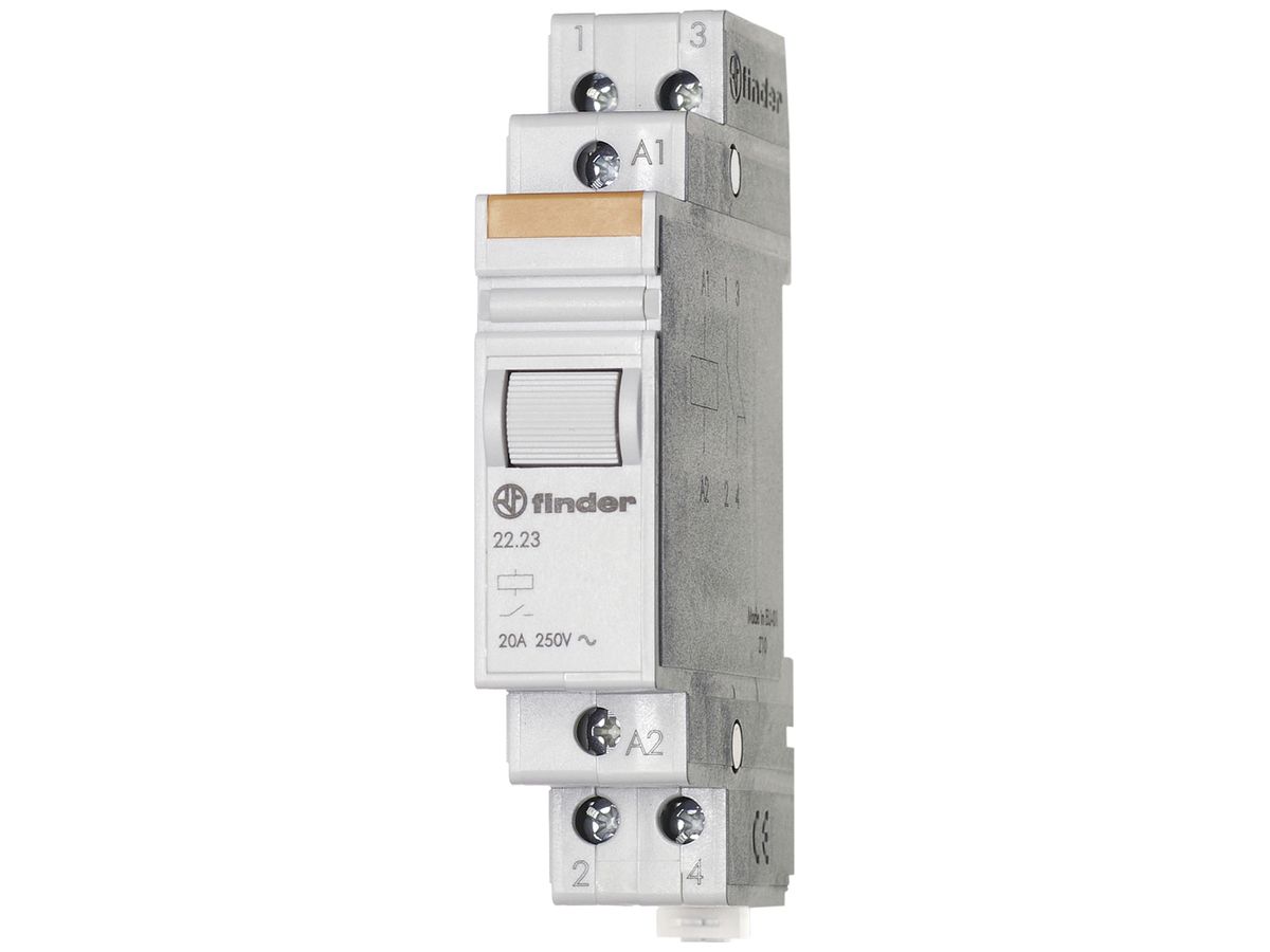 REG-Schaltrelais Finder 22.23, 1S+1Ö 20A/12VDC AgSnO2 115Ω 1.25W, 1TE