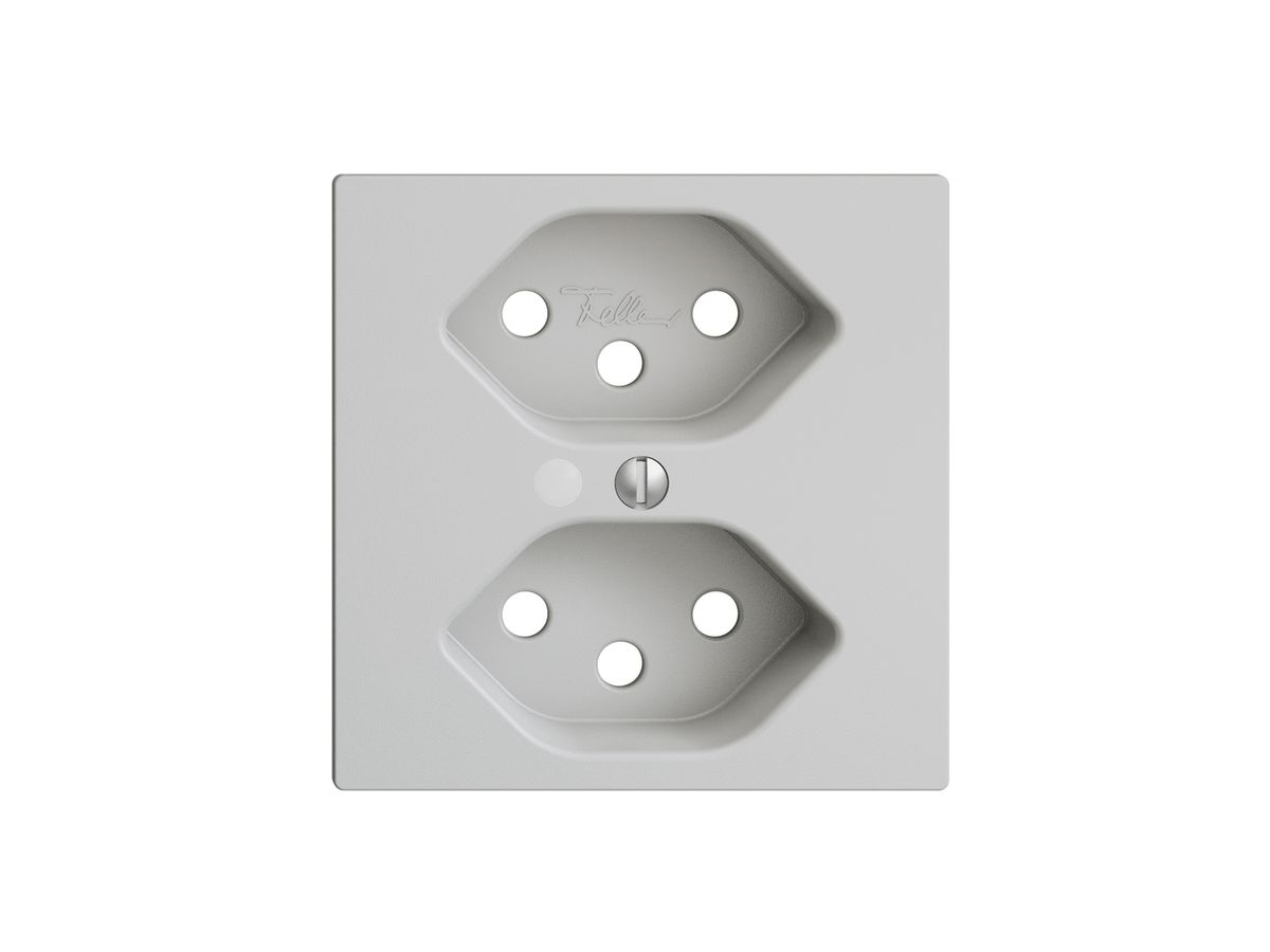 Frontset EDIZIOdue hellgrau 60×60mm 2×T13 mit Linse
