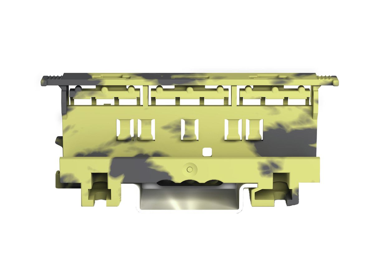 Befestigungsadapter WAGO COMPACT 221, 4mm², auf TH-35, 17.5mm, grau/gelb