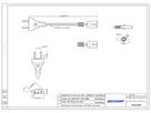 Apparatekabel VALUE T26 → C7 2×0.75mm² 250VAC/2.5A schwarz 3m
