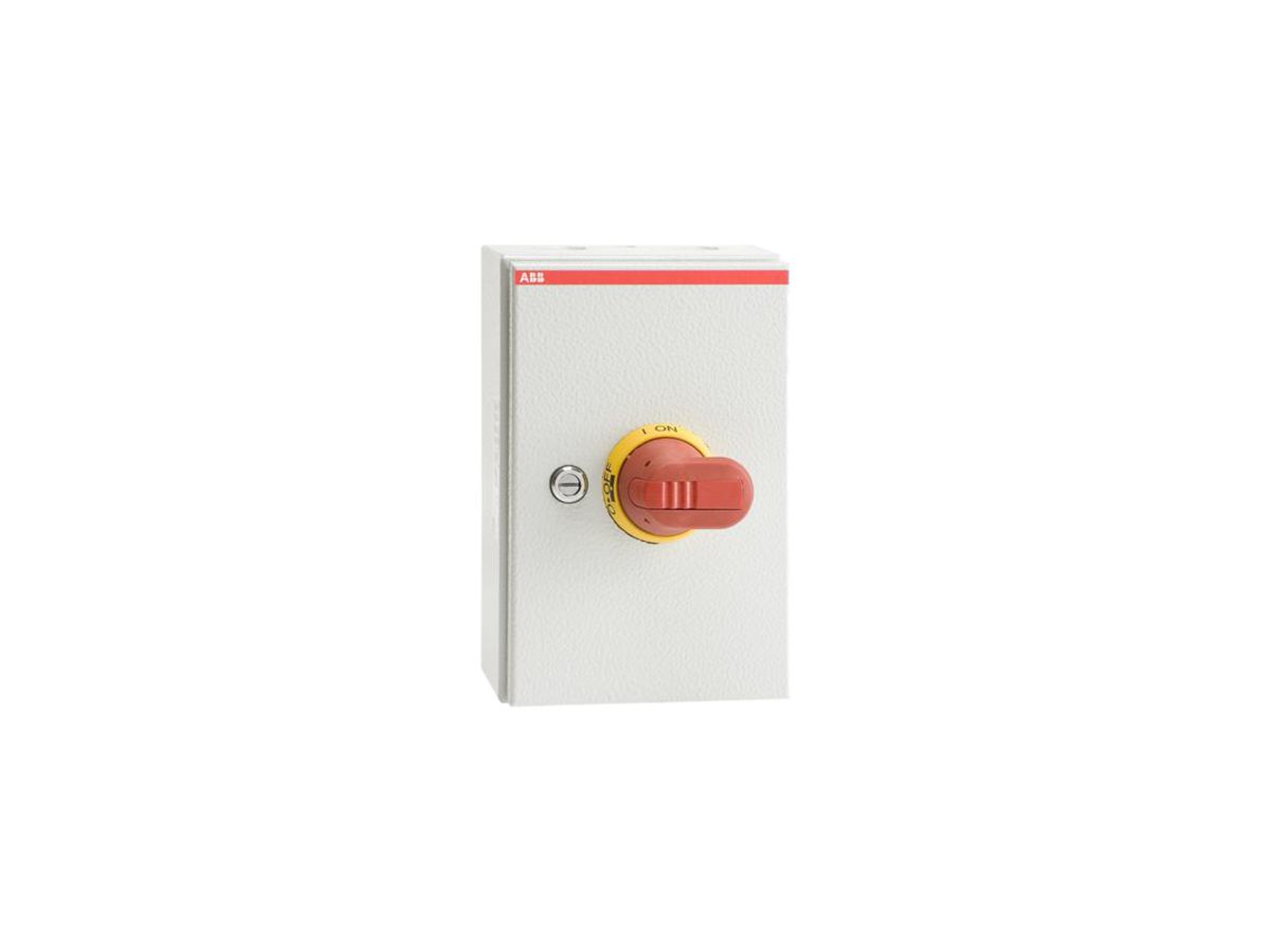 AP-Sicherheitsschalter ABB 3-polig 63 A 400V hellgrau/rot/gelb