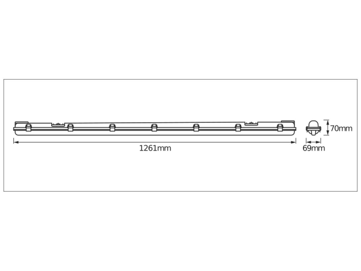 LED-Feuchtraumleuchte LDV SUBMARINE LED 16W 1550lm 4000K 1200 grau