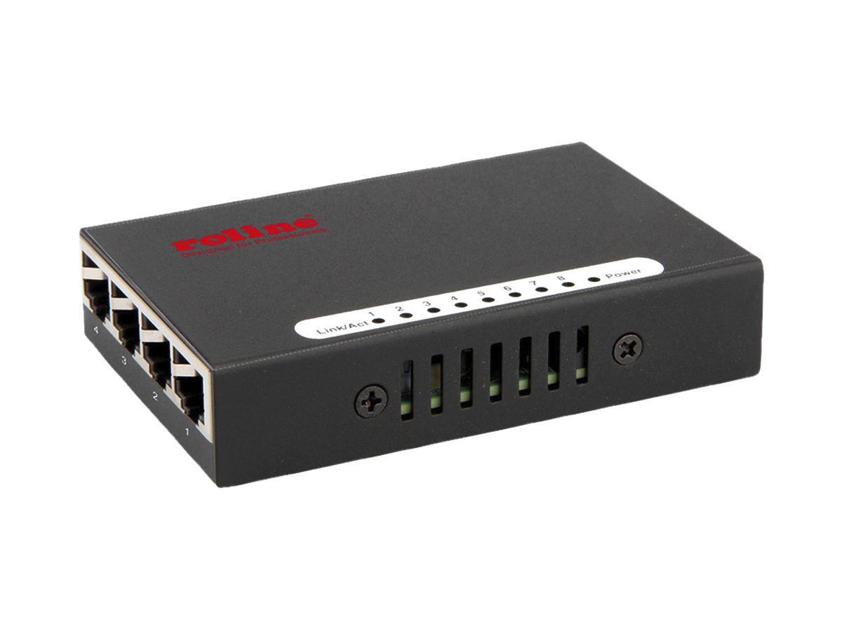 Switch ROLINE, 8-Port 10/100/1000Mbit/s, Auto-Negotiation, Full-Duplex