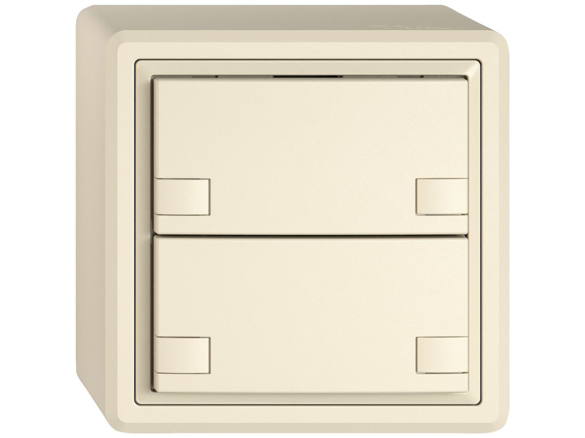 AP-KNX-Taster RGB EDIZIO.liv SNAPFIX® Temperaturfüh.o.LED 2×Taste 2-Tbed.cr