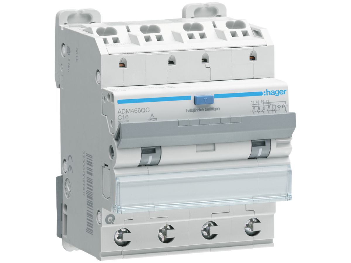 Hager Fehlerstromschutzschalter 4p 63A 30mA Typ A - FI Schutzschalter CDA663D